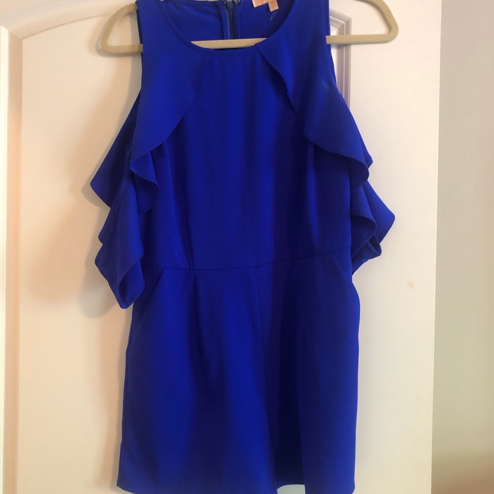 Blue Off-The-Shoulder Romper - Size S